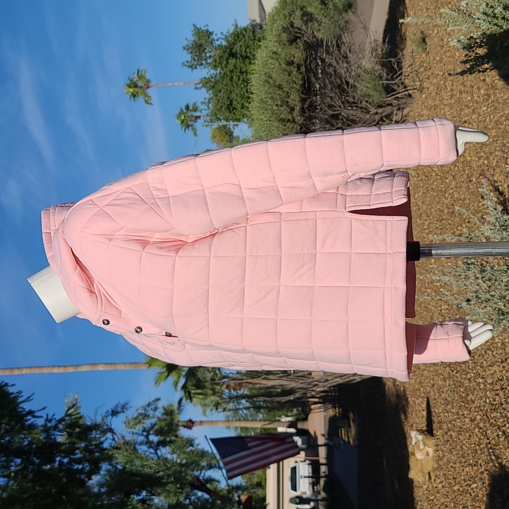 GAPFIT GAP Pink Quilted Pullover Hoodie XS Minimalist Lounge Athleisure Soft - Picture 6 of 15